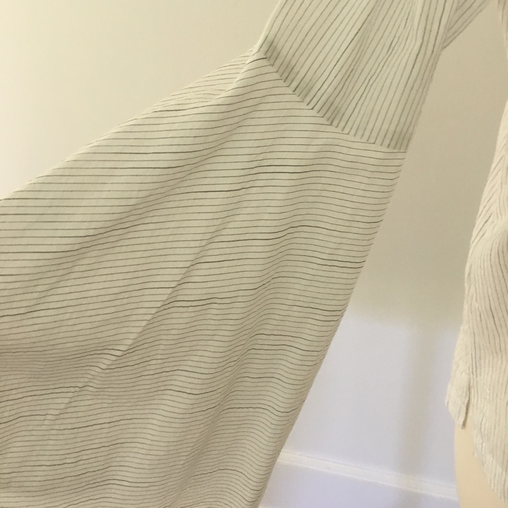 Loft Pinstriped Flare Sleeve Top - Picture 3 of 6